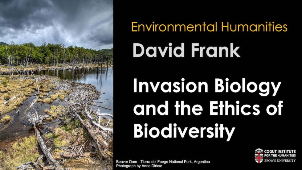 Opening screen of the webinar by David Frank on "Invasion Biology and the Ethics of Biodiversity"